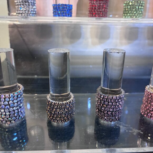 New STRETCH CZ ELASTIC TOE RINGS STAND DISPLAY LOT WHOLESALE BLUE PINK RED GREEN - Picture 5 of 9